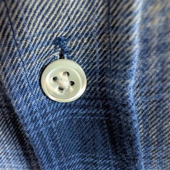 Polo Ralph Lauren Belted Shirtdress Maxi Long sleeves Blue Ombré Plaid Size 0 XS - Picture 16 of 16